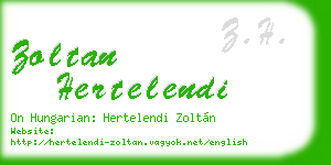 zoltan hertelendi business card