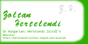 zoltan hertelendi business card